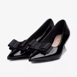 Women Patent Bow Pumps (Black)