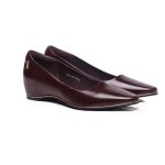 Brown Pointed Wedge Flats