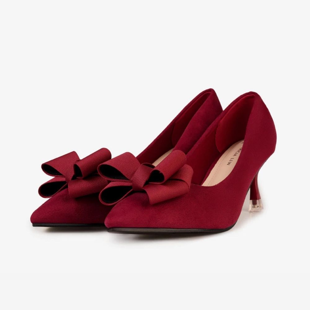VEL (64) Red Bow Heels - Image 1